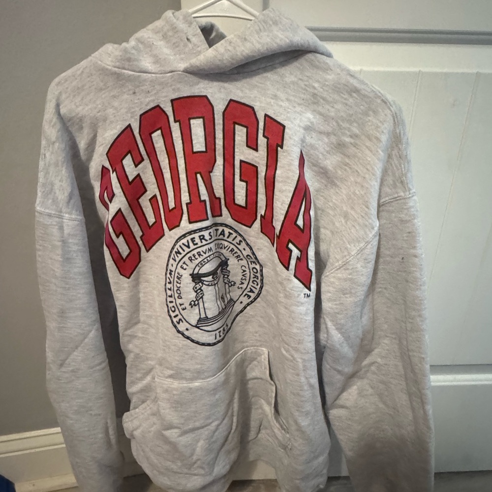 Russell Athletic Gray Georgia University Hoodie